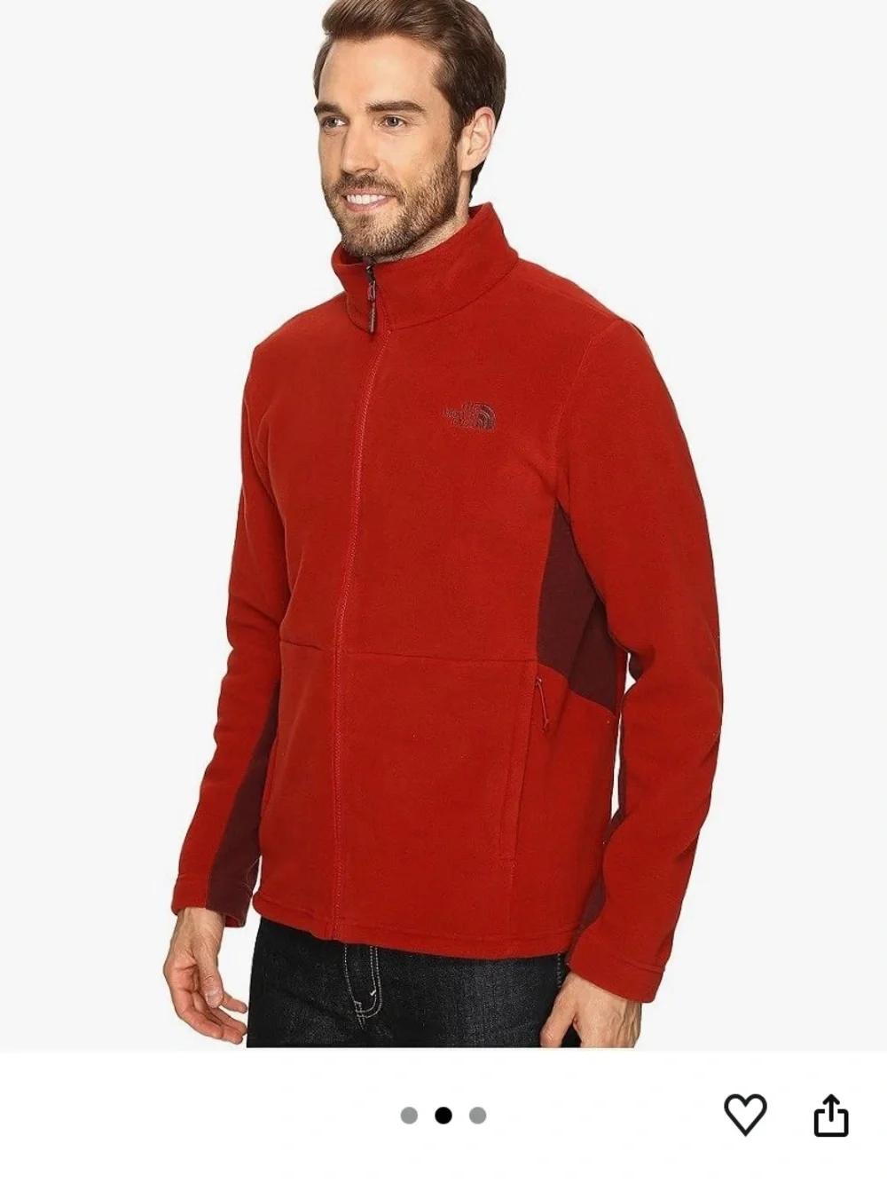 The North Face Men's khumbu 2 Red Full-Zip Fleece Jacket NWT 2XL